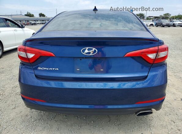 5NPE24AF3HH556375 2017 HYUNDAI SONATA Blue Հետևի տեսք