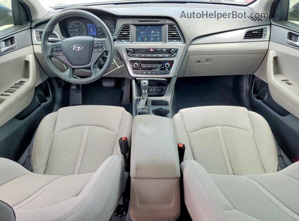 5NPE24AF3HH556375 2017 HYUNDAI SONATA Blue Առջևի վահանակի տեսք