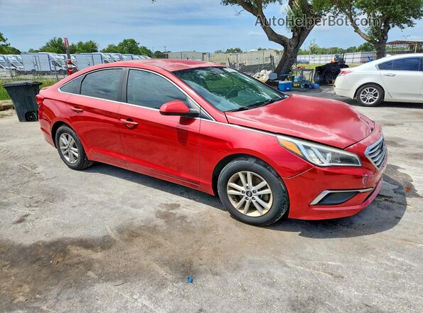 5NPE24AF3HH594611 2017 HYUNDAI SONATA Red წინა მარჯვენა
