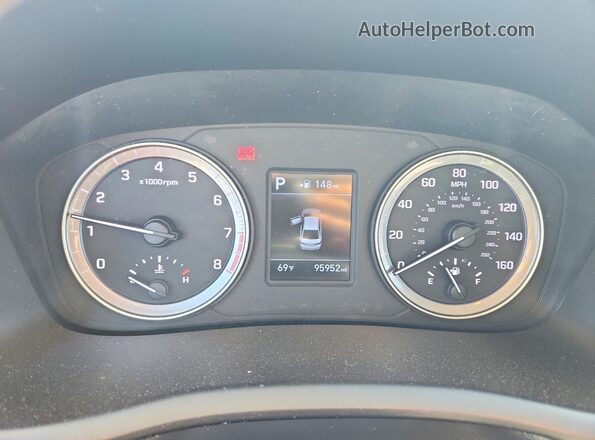 5NPE24AF3JH644669 2018 HYUNDAI SONATA Silver Вид щитка приладів