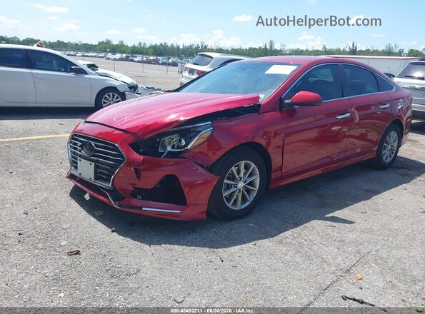 5NPE24AF3JH663223 2018 HYUNDAI SONATA Red Передня ліва чверть