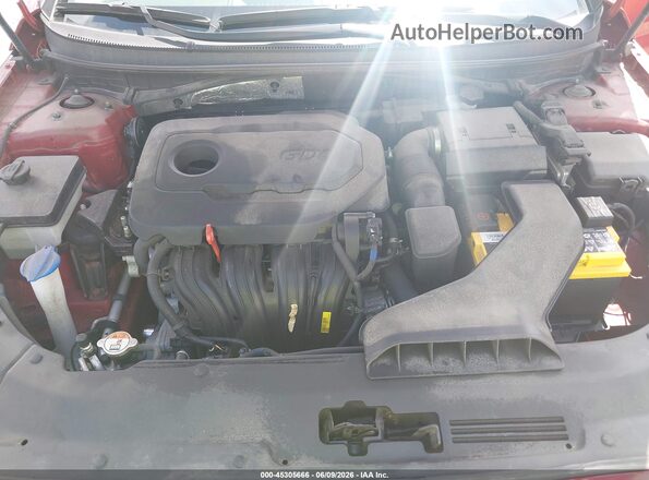 5NPE24AF3JH720679 2018 HYUNDAI SONATA Red Widok z tyłu