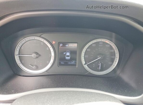 5NPE24AF3JH725428 2018 HYUNDAI SONATA Синий Вид щитка приборов