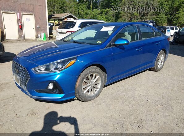 5NPE24AF3KH733501 2019 HYUNDAI SONATA Синий Передняя левая четверть