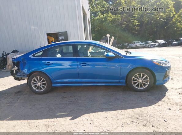 5NPE24AF3KH733501 2019 HYUNDAI SONATA Синий Вид задней части салона