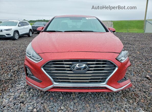 5NPE24AF3KH780656 2019 HYUNDAI SONATA Red Front view