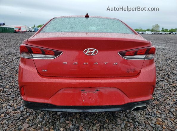 5NPE24AF3KH780656 2019 HYUNDAI SONATA Red Rear view