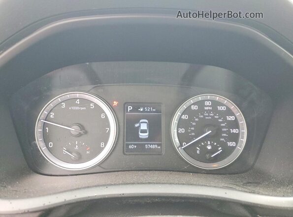 5NPE24AF3KH780656 2019 HYUNDAI SONATA Red Instrument cluster view