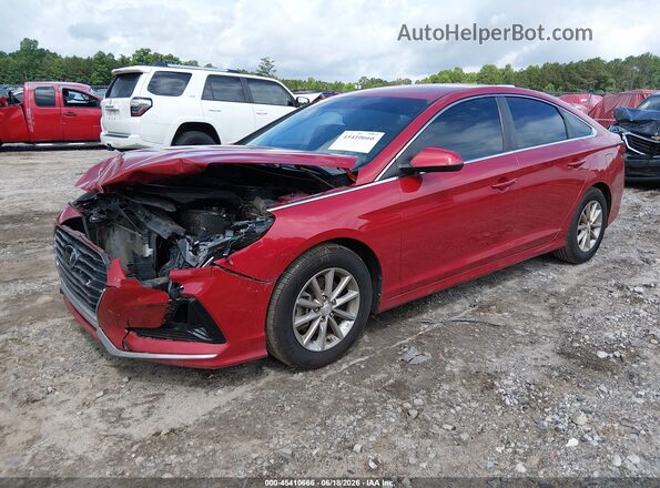5NPE24AF3KH798381 2019 HYUNDAI SONATA Red Vista tres cuartos delantera izquierda