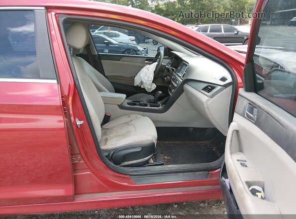 5NPE24AF3KH798381 2019 HYUNDAI SONATA Red Vista interior delantera