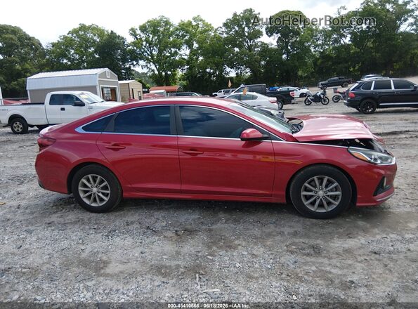 5NPE24AF3KH798381 2019 HYUNDAI SONATA Red Vista interior trasera
