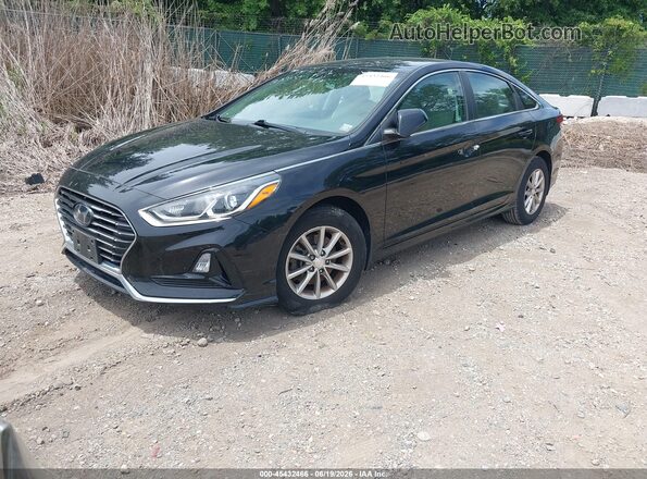 5NPE24AF3KH812683 2019 HYUNDAI SONATA Black წინა მარცხენა ხედი სამი მეოთხედიდან