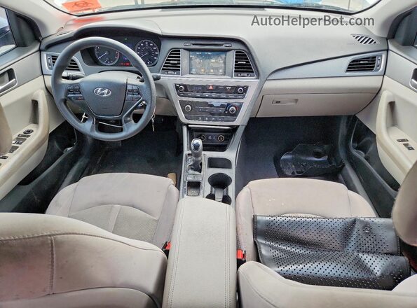 5NPE24AF4GH289665 2016 HYUNDAI SONATA White Widok deski rozdzielczej