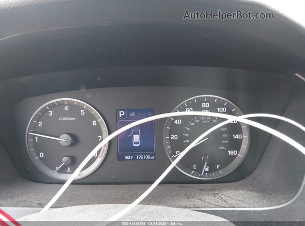 5NPE24AF4GH302950 2016 HYUNDAI SONATA Blue უკანა სავარძლების ხედი
