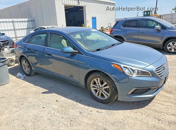 5NPE24AF4GH334720 2016 HYUNDAI SONATA Blue Delantero derecho