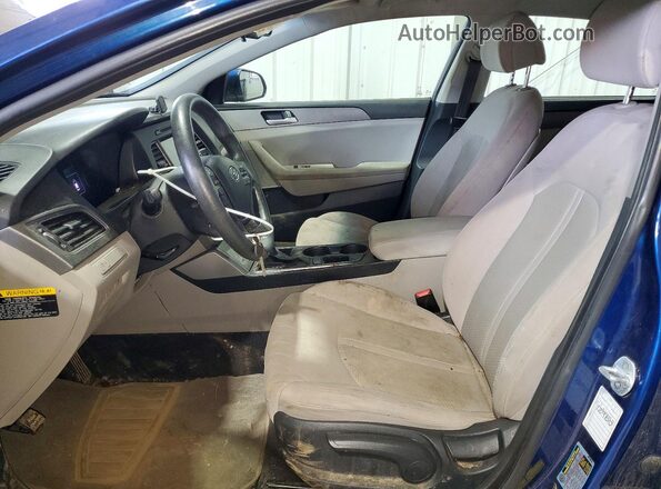 5NPE24AF4GH347550 2016 HYUNDAI SONATA Blue წინა სალონის ხედი
