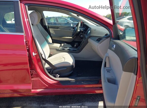 5NPE24AF4GH371959 2016 HYUNDAI SONATA Red Սալոնի դիմացի տեսք