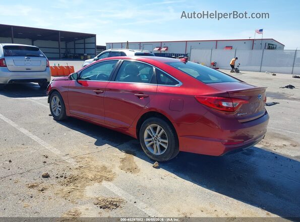 5NPE24AF4GH371959 2016 HYUNDAI SONATA Red Հետևի ձախ