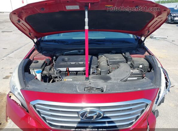 5NPE24AF4GH371959 2016 HYUNDAI SONATA Red Հետևի տեսք