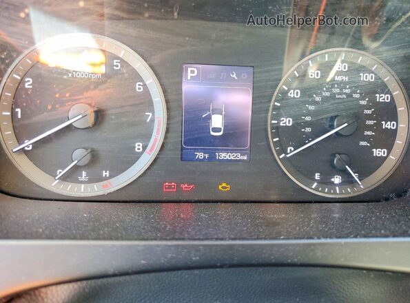 5NPE24AF4HH457001 2017 HYUNDAI SONATA Серебряный Вид щитка приборов