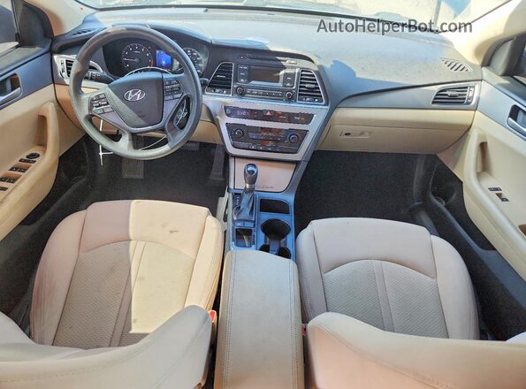 5NPE24AF4HH469861 2017 HYUNDAI SONATA Blue Առջևի վահանակի տեսք