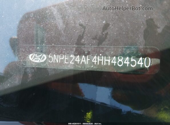 5NPE24AF4HH484540 2017 HYUNDAI SONATA Black 