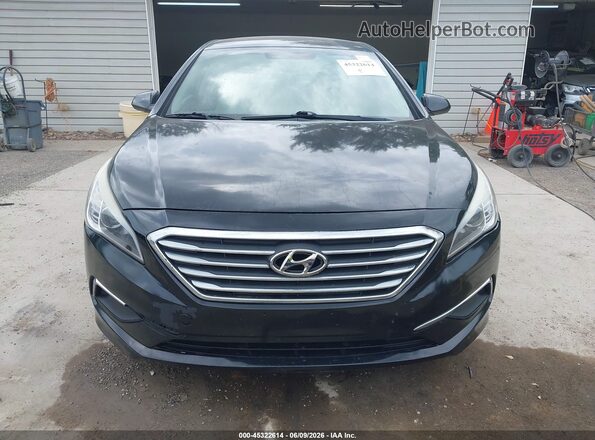 5NPE24AF4HH489964 2017 HYUNDAI SONATA Black Widok zestawu wskaźników