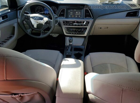 5NPE24AF4HH504981 2017 HYUNDAI SONATA Gray წინა პანელის ხედი