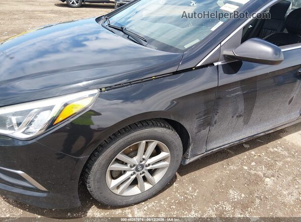 5NPE24AF4HH552609 2017 HYUNDAI SONATA Black Front view