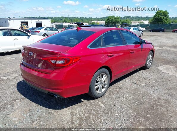5NPE24AF4HH561858 2017 HYUNDAI SONATA Red Rear right
