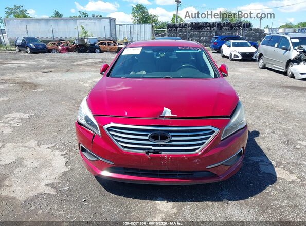 5NPE24AF4HH561858 2017 HYUNDAI SONATA Red Instrument cluster view