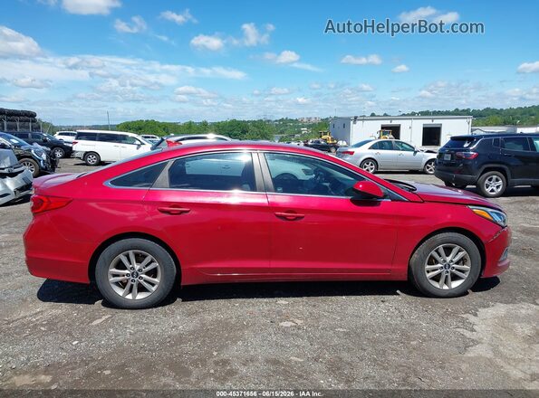 5NPE24AF4HH561858 2017 HYUNDAI SONATA Red Rear interior view