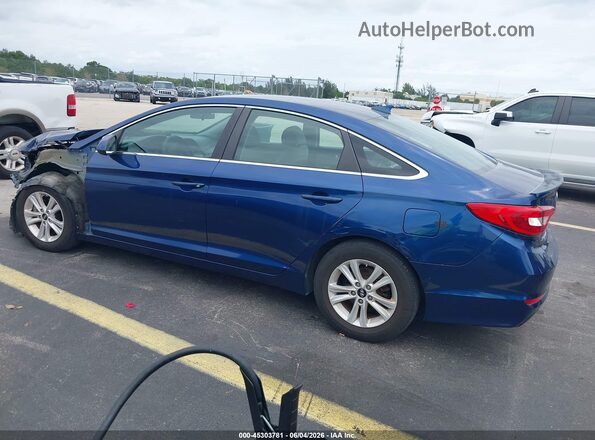 5NPE24AF4HH568972 2017 HYUNDAI SONATA Синий Задняя левая четверть