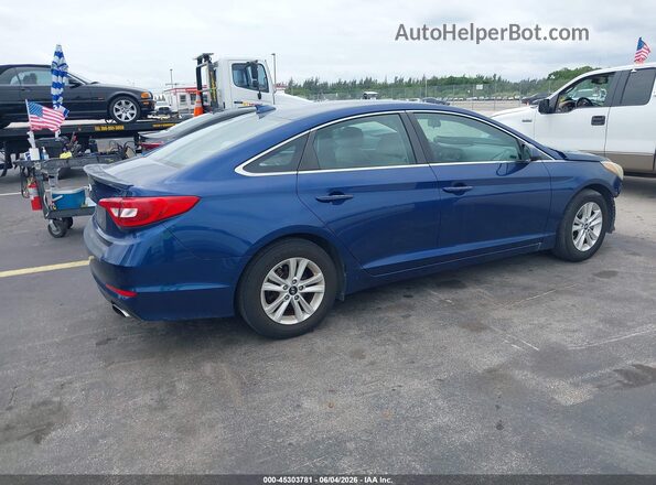 5NPE24AF4HH568972 2017 HYUNDAI SONATA Синий Задняя правая четверть