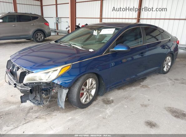 5NPE24AF4HH576179 2017 HYUNDAI SONATA Blue Առջևի ձախ երեք քառորդ տեսարան