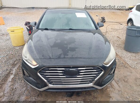 5NPE24AF4JH598107 2018 HYUNDAI SONATA Black Widok zestawu wskaźników