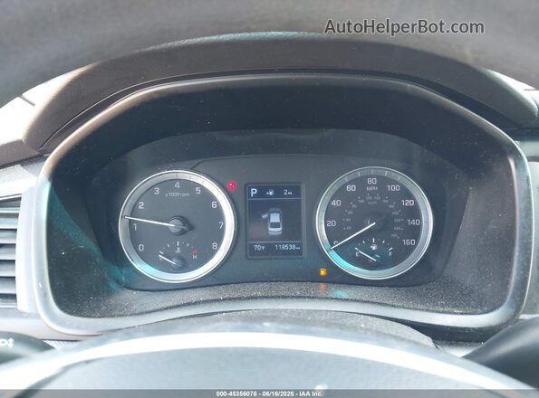 5NPE24AF4JH628819 2018 HYUNDAI SONATA Gray Widok tylnych siedzeń