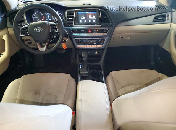 5NPE24AF4JH672092 2018 HYUNDAI SONATA White წინა პანელის ხედი