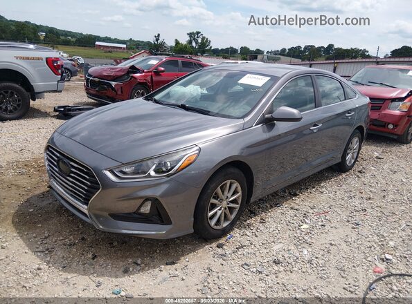 5NPE24AF4KH748489 2019 HYUNDAI SONATA Gray Առջևի ձախ երեք քառորդ տեսարան