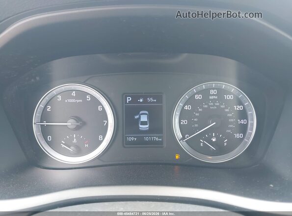 5NPE24AF4KH813471 2019 HYUNDAI SONATA Gray უკანა სავარძლების ხედი