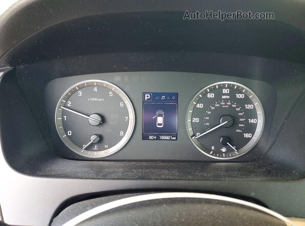 5NPE24AF5GH274169 2016 HYUNDAI SONATA White ხელსაწყოთა პანელის ხედი