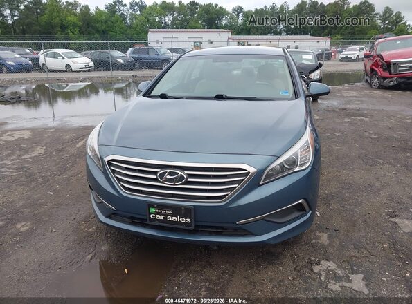 5NPE24AF5GH276858 2016 HYUNDAI SONATA Blue Front view