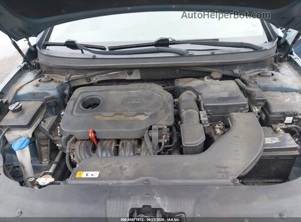 5NPE24AF5GH276858 2016 HYUNDAI SONATA Blue Rear view