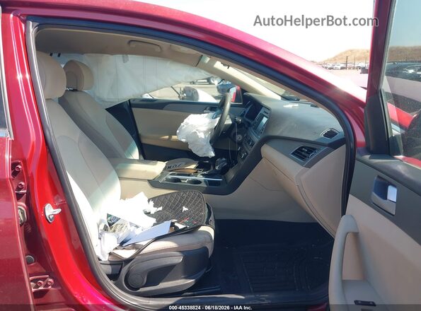 5NPE24AF5GH280408 2016 HYUNDAI SONATA Red Vista interior delantera