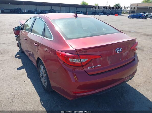 5NPE24AF5GH280408 2016 HYUNDAI SONATA Red Trasero izquierdo