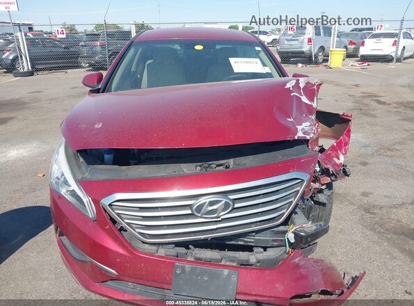 5NPE24AF5GH280408 2016 HYUNDAI SONATA Red Vista del cuadro de instrumentos