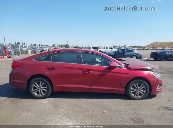 5NPE24AF5GH280408 2016 HYUNDAI SONATA Red Vista interior trasera