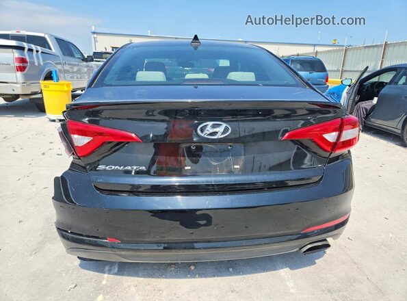 5NPE24AF5GH302519 2016 HYUNDAI SONATA Black Вид ззаду