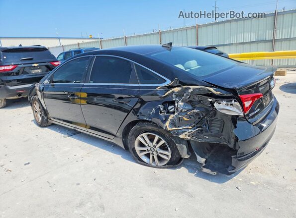 5NPE24AF5GH302519 2016 HYUNDAI SONATA Black Задня ліва чверть