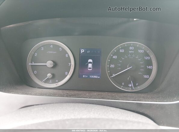 5NPE24AF5GH303914 2016 HYUNDAI SONATA Серебряный Вид задних сидений